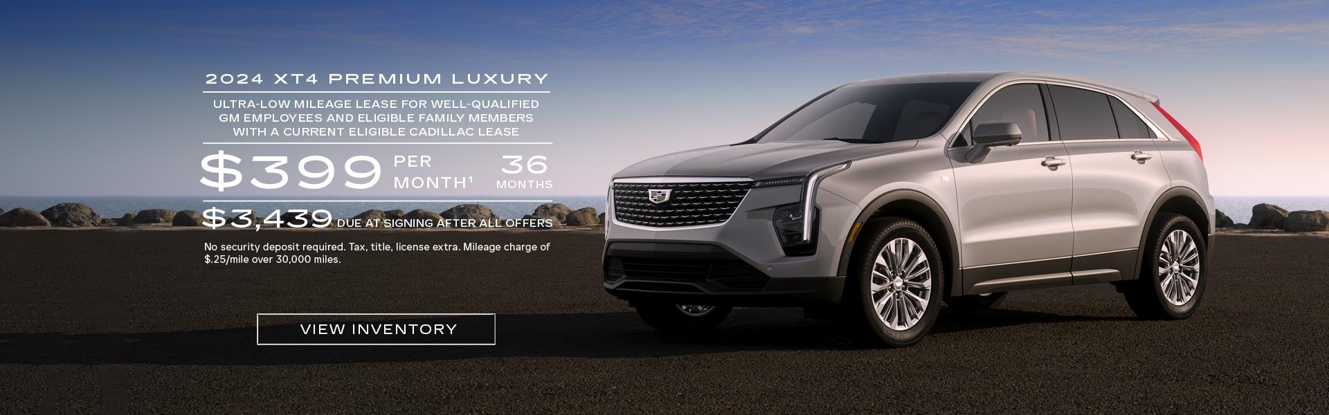 2024 XT4 Premium Luxury. Ultra-low mileage lease for well-qualified current eligible GM employees...